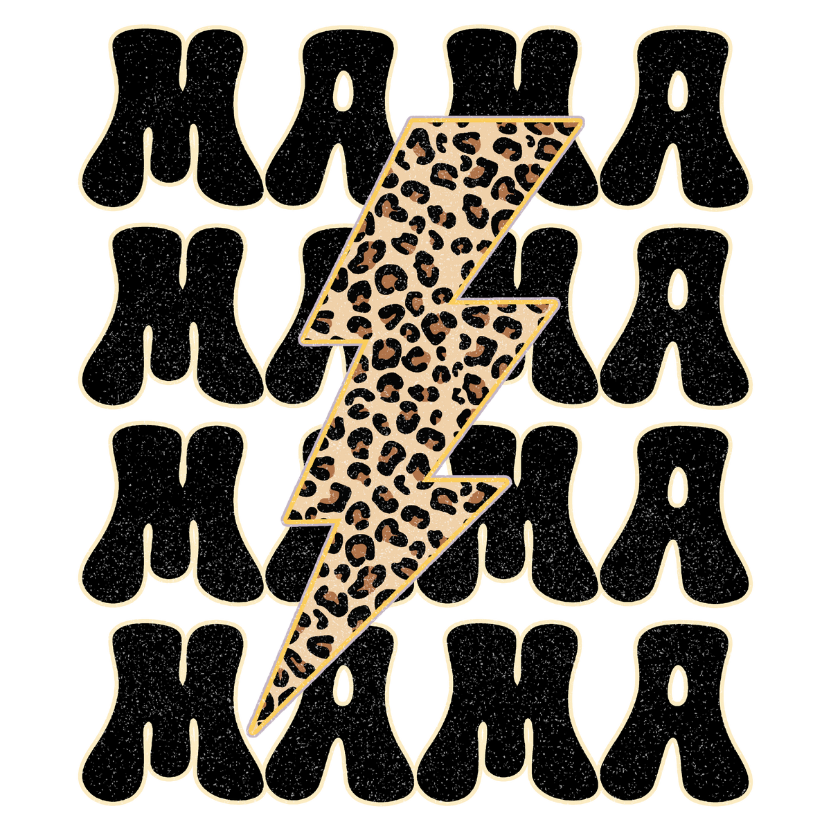 Leopard Lightning Stacked Mama Print
