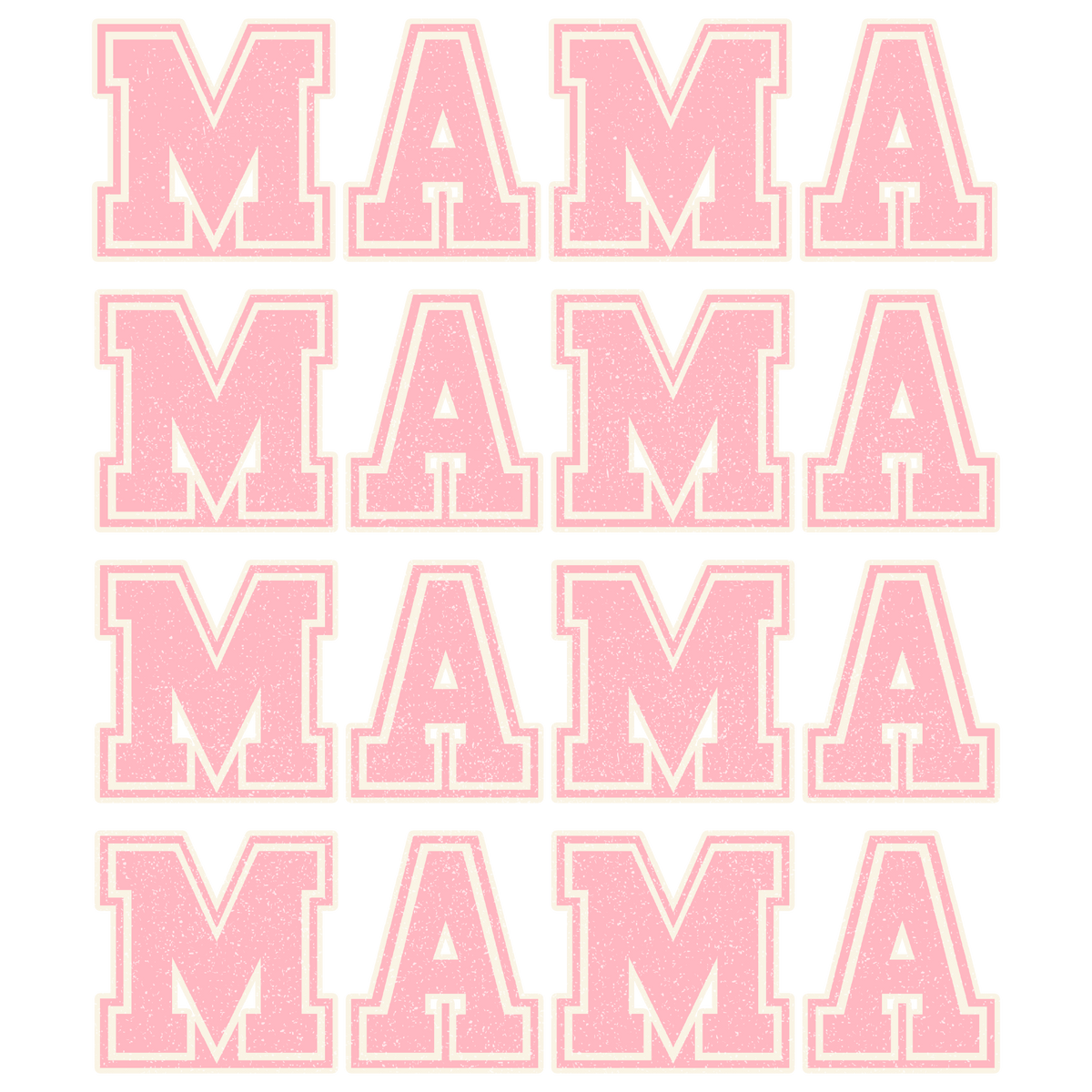 Pink Varsity Stacked Mama Print
