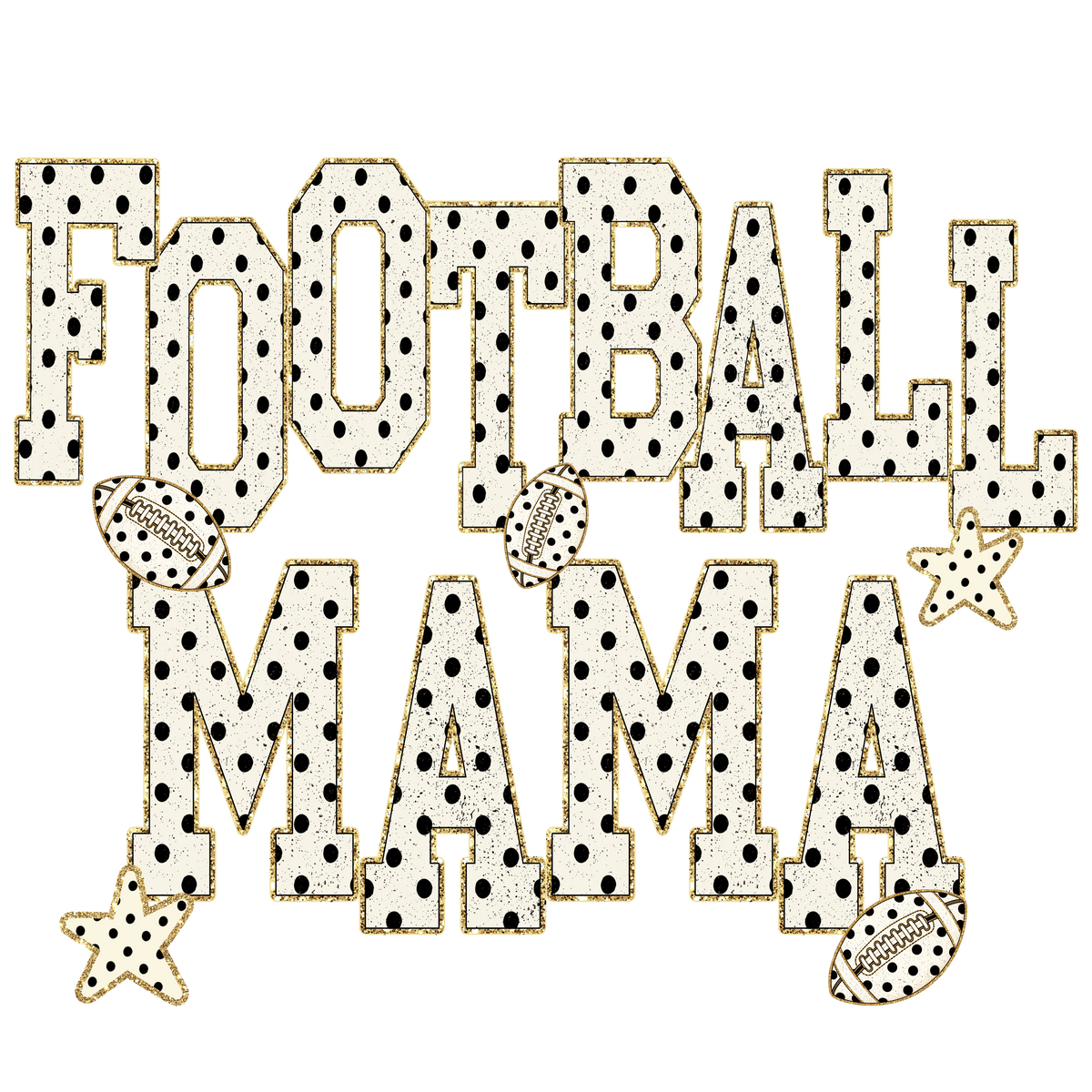 Football Mama Polka Dot Print