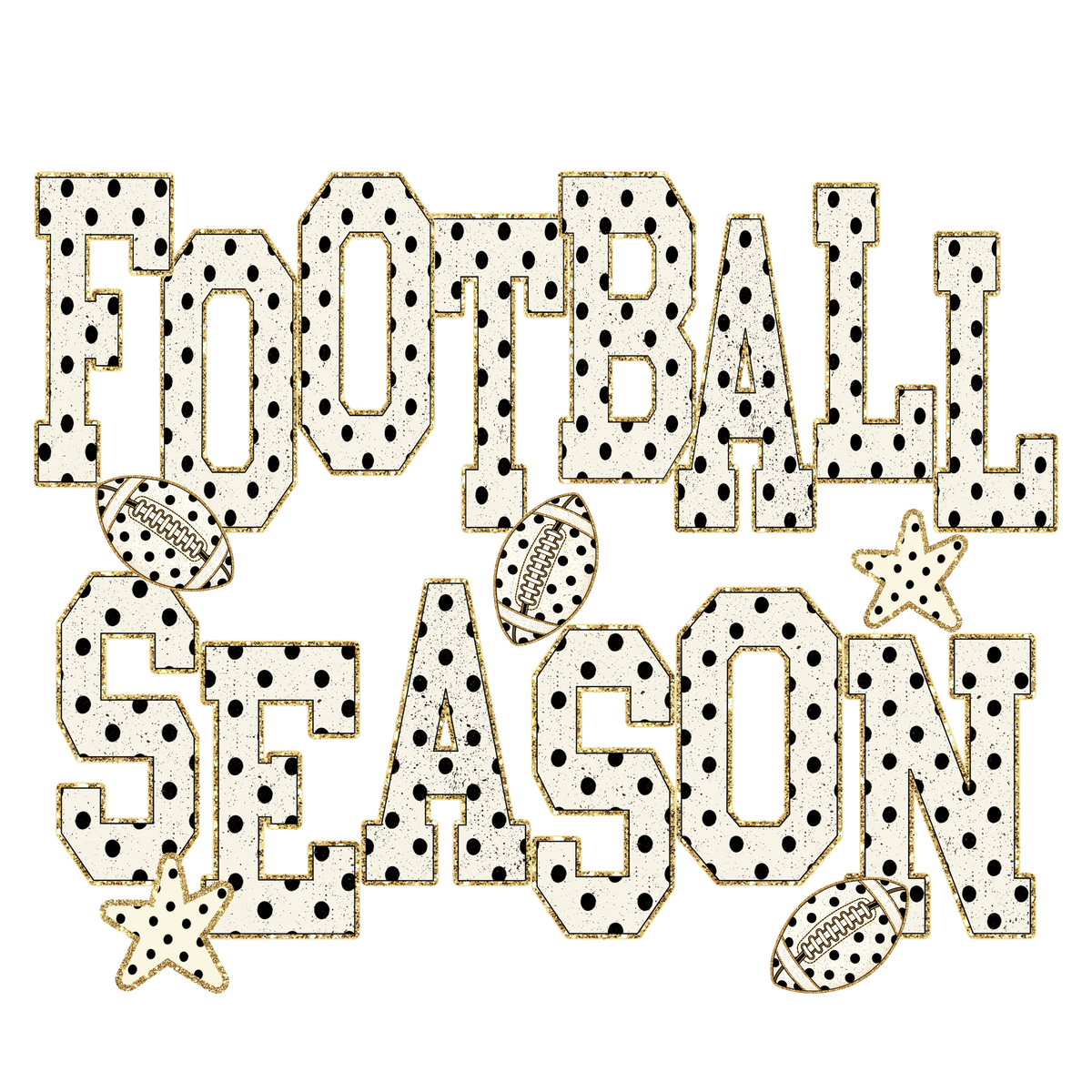 Football Season Polka Dot Print