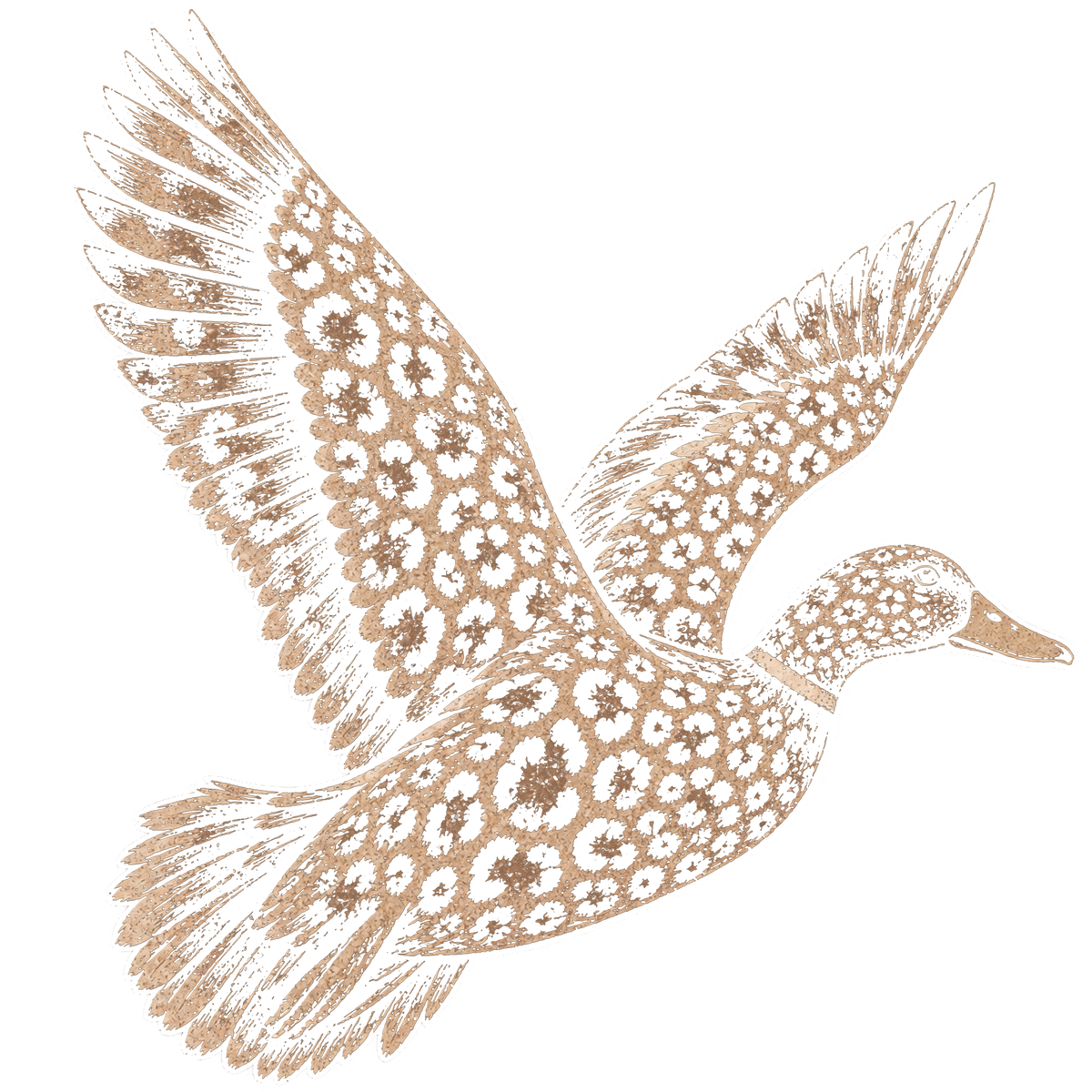 Leopard Flying Mallard Print