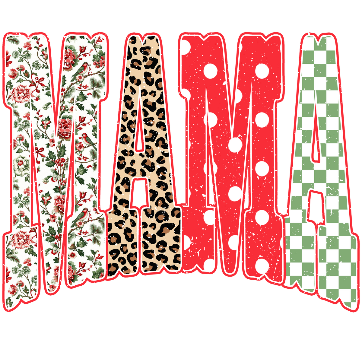 Christmas Mama Patterns Print