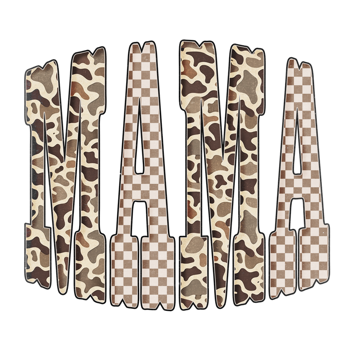 Duck Camo Checkered Mama Print