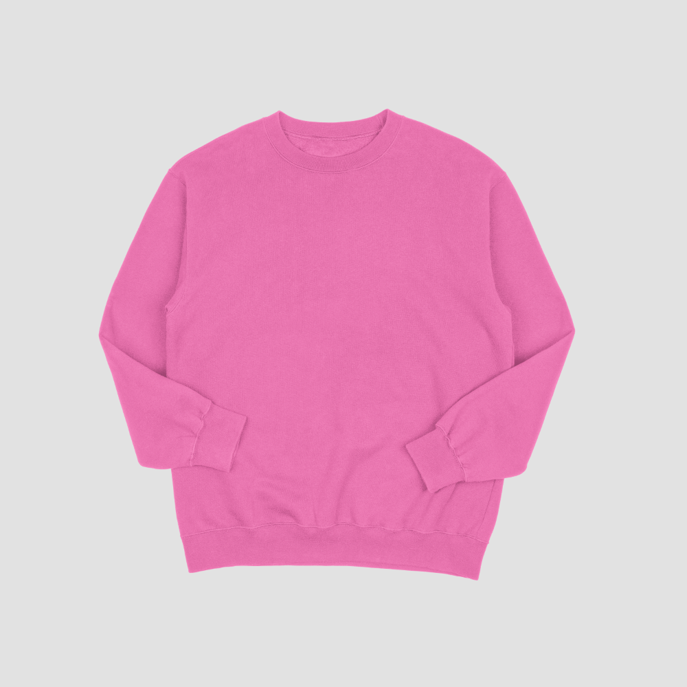 Heliconia pink Gildan crewneck sweatshirt