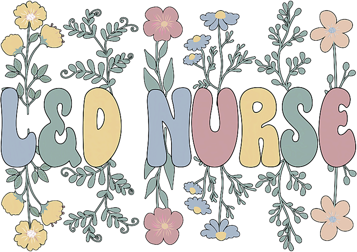 L&D Nurse Pastel Wildflowers Print