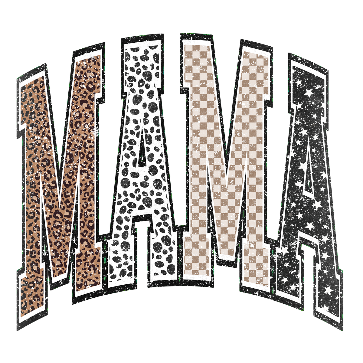 Patterned Varsity Mama Print