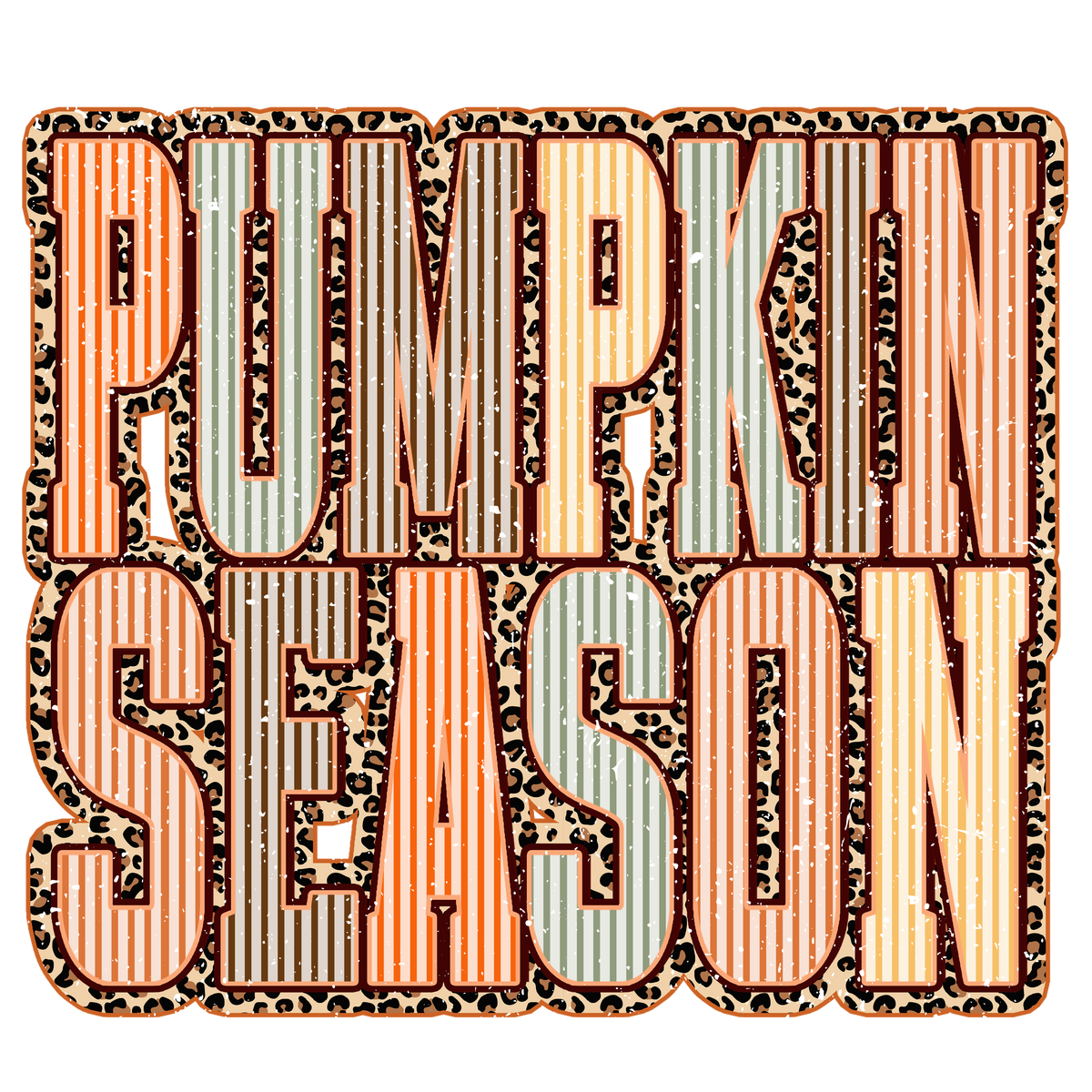 Pumpkin Season Leopard Print