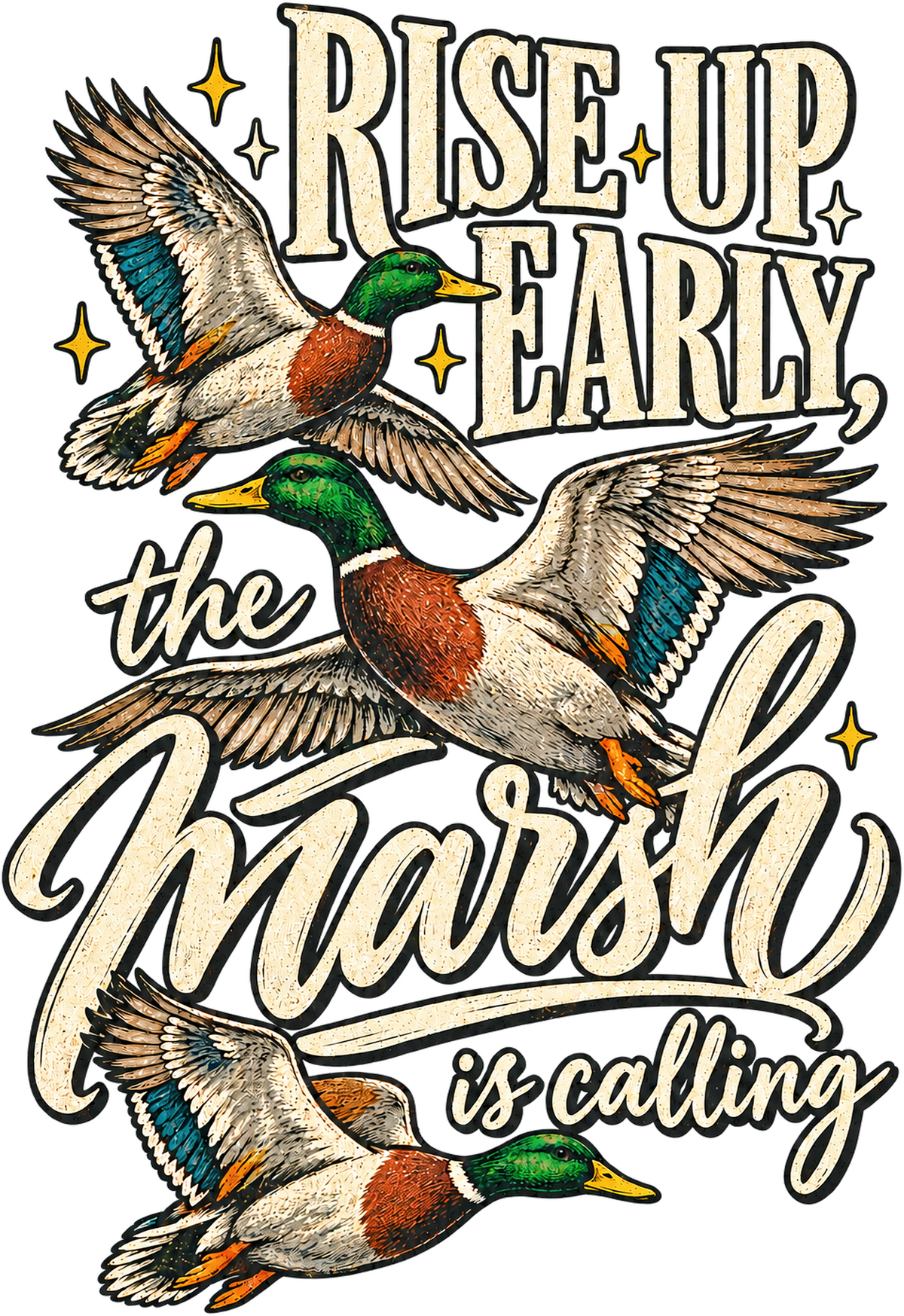 Rise Up Early, the Marsh Is Calling Print